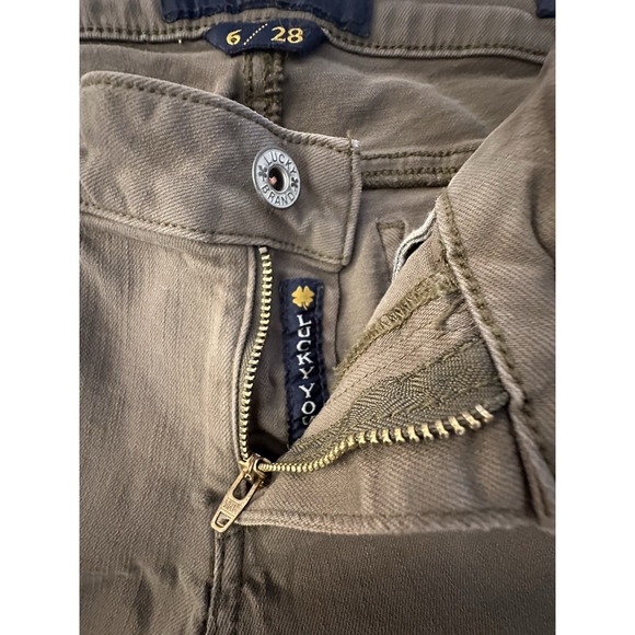 Lucky Brand Jeans Lolita Crop 28 Women Sz 6 Low Rise Y2K Stretch Straight Leg - Picture 2 of 10
